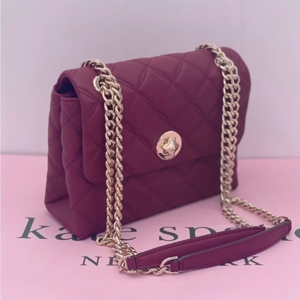 Kate Spade Natalia Quilted Leather Small Flap Crossbody Shoulder Bag